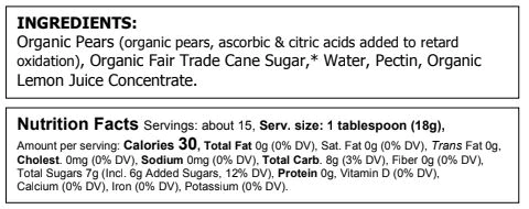 Food for Thought Organic Pear Preserves - Image 3
